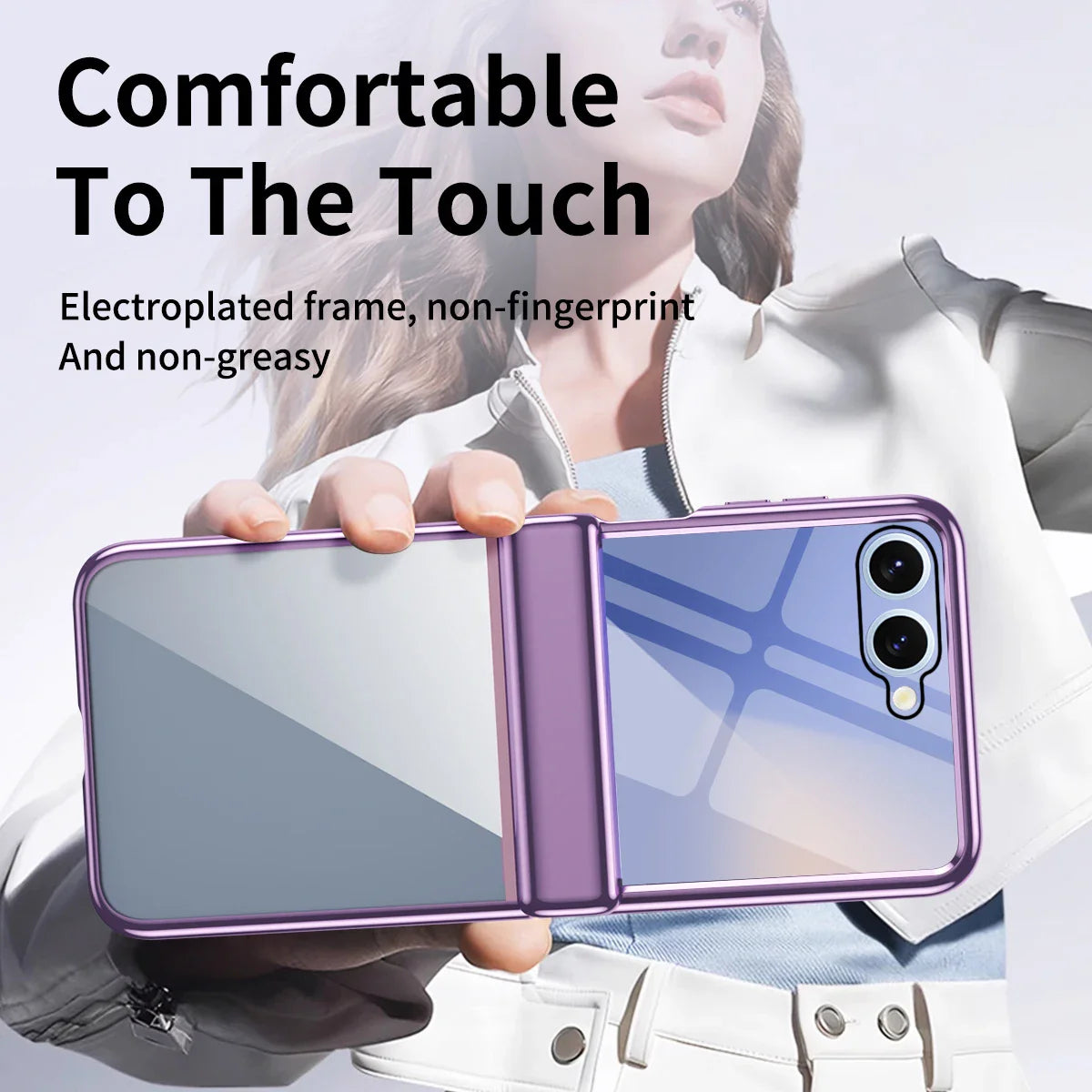 Transparent Electroplated Hinge Case